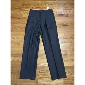 New Brooks Brothers 346 Men's Stretch Dress Pants Pleated Cuffed Size 33x33 $150